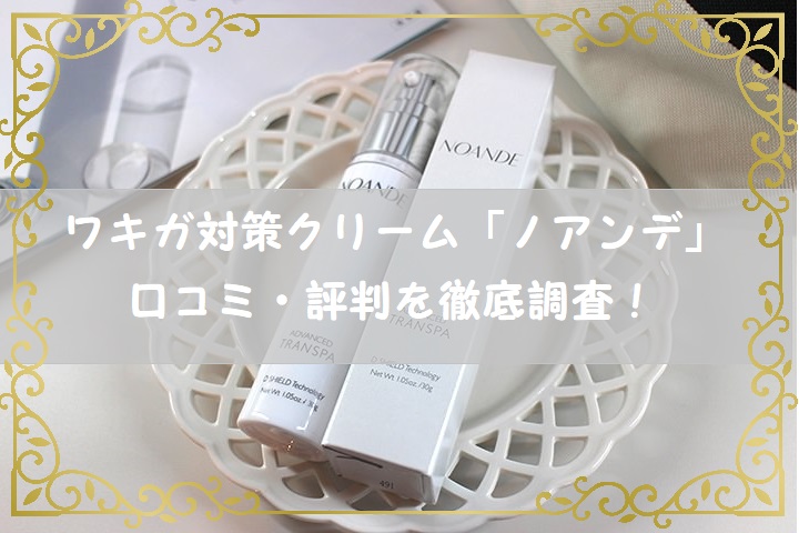 ワキガ対策「ノアンデ」口コミ・使用感を徹底調査！値段が高いだけあるっ！？