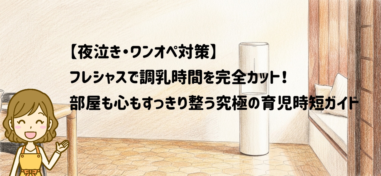 【夜泣き・ワンオペ対策】フレシャスで調乳時間を完全カット！部屋も心もすっきり整う究極の育児時短ガイド　サムネイル
