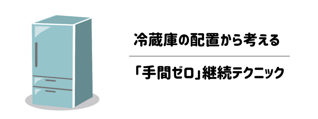 忙しい朝でも挫折しない！冷蔵庫の配置から考える「手間ゼロ」継続テクニック