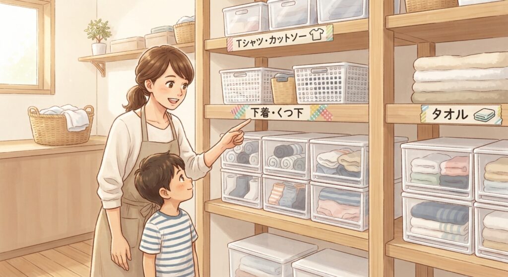 貼る位置は「引き出しの正面」ではなく「目線の高さ」