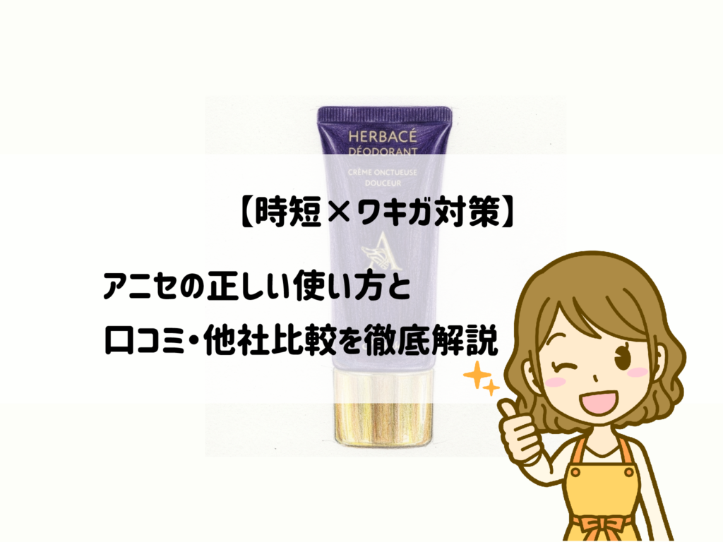 【時短×ワキガ対策】アニセの正しい使い方と口コミ・他社比較を徹底解説