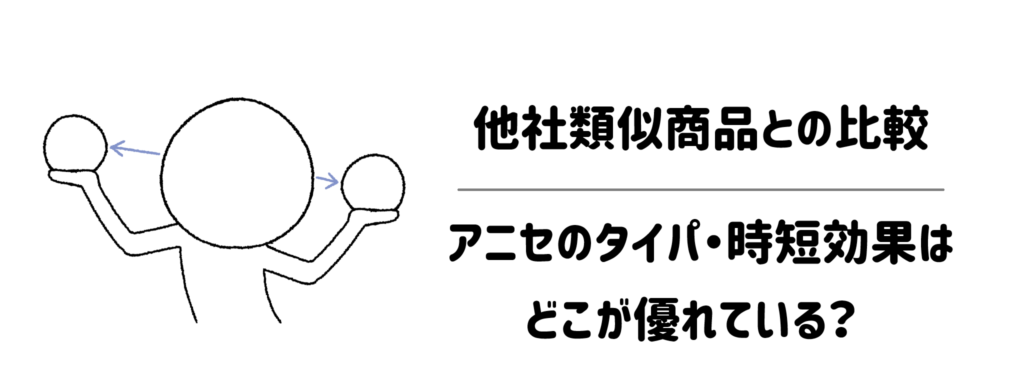 他社類似商品との比較：アニセのタイパ・時短効果はどこが優れている？