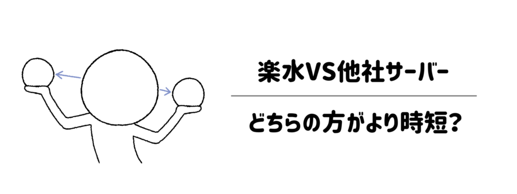 楽水VS他社サーバー!どちらの方がより時短?