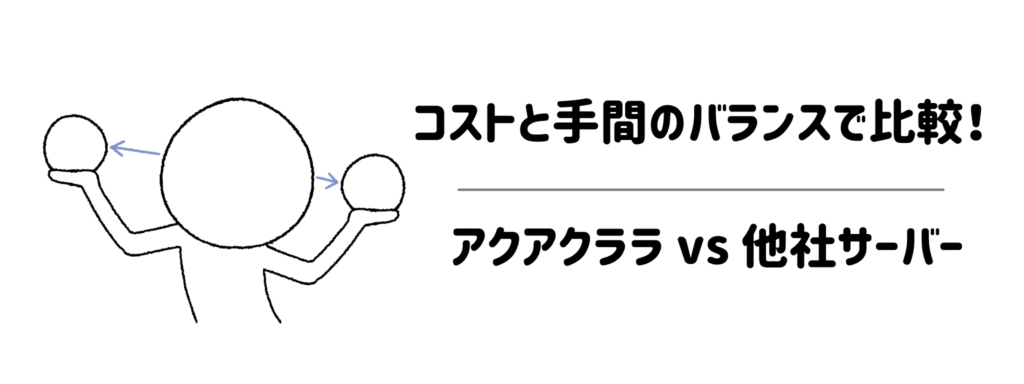 コストと手間のバランスで比較！アクアクララ vs 他社サーバー
