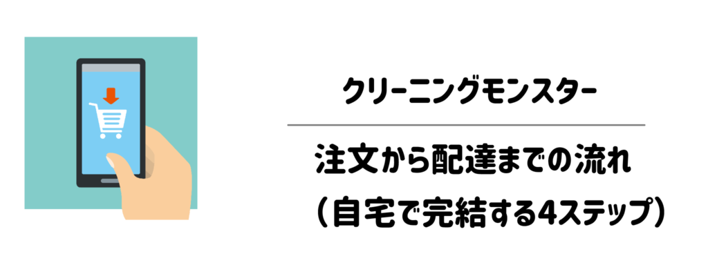 クリーニングモンスター 注文から配達までの流れ(自宅で完結する4ステップ)