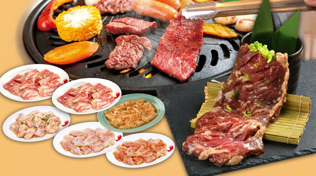 味付け肉のセット（カルビ・ハラミ・ホルモン）