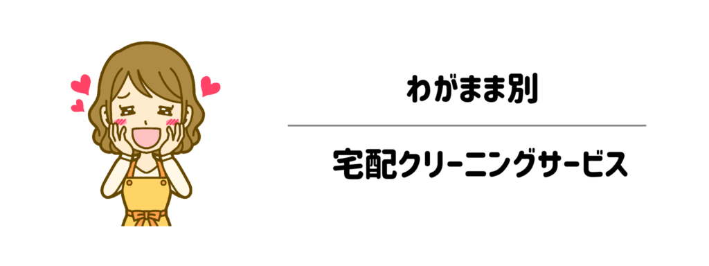 あなたのライフスタイルに合わせて!わがまま別宅配クリーニングサービス